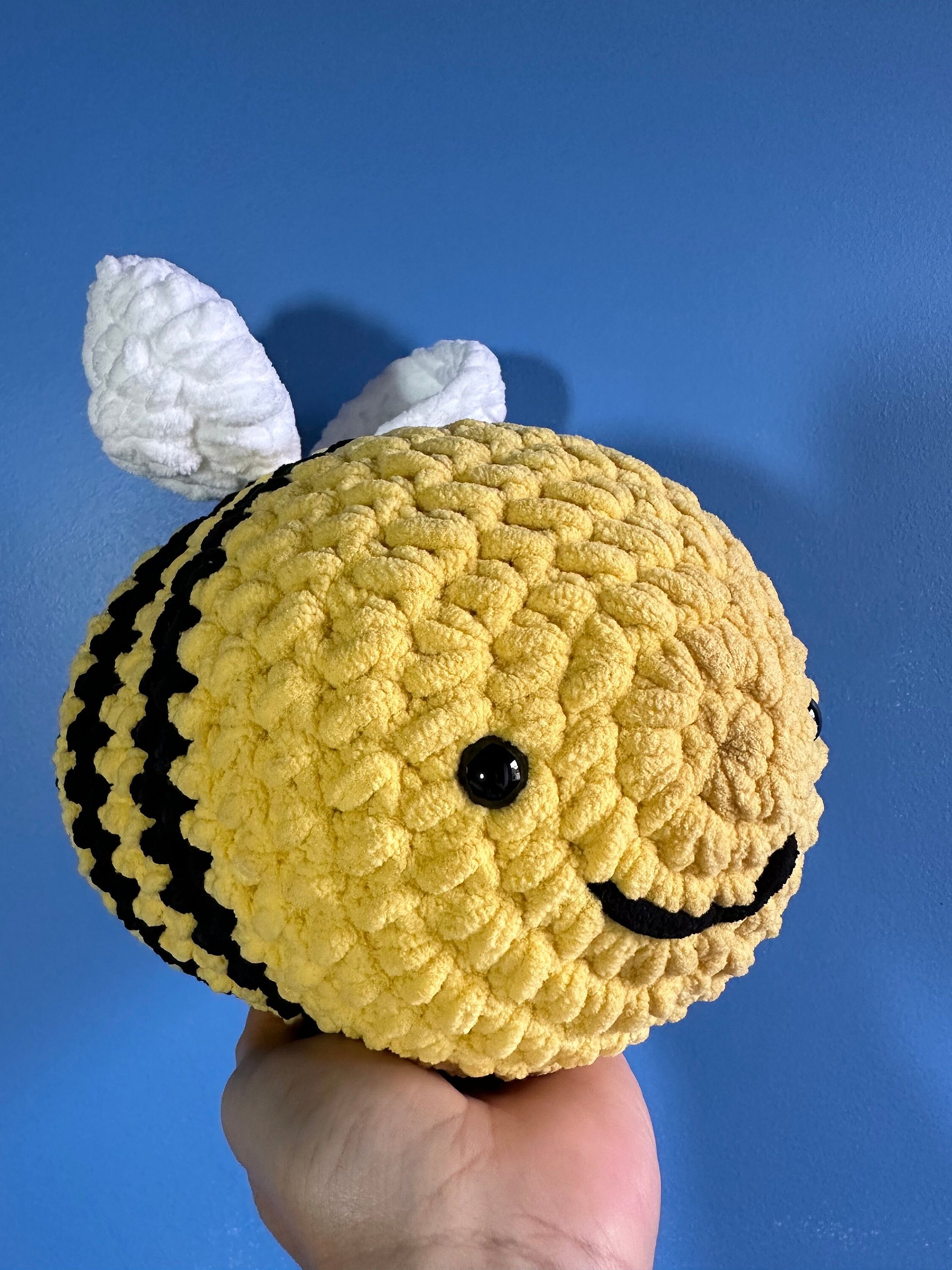 Crocheted Bumble Bee Plushies, Amigurumi, Yellow and Black, Bee Crochet, Bee Toy, Big Sized product image (4)