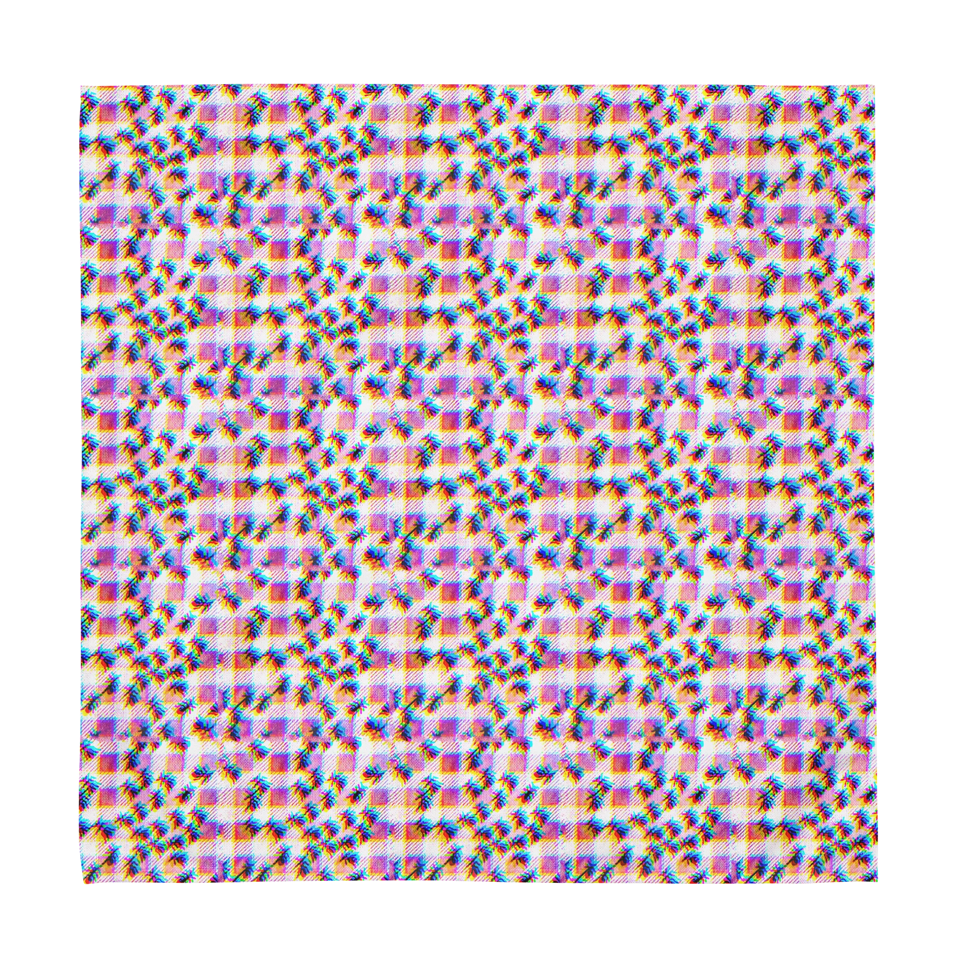 “ant picnic” glitchy pixel ants gingham napkins product image (2)