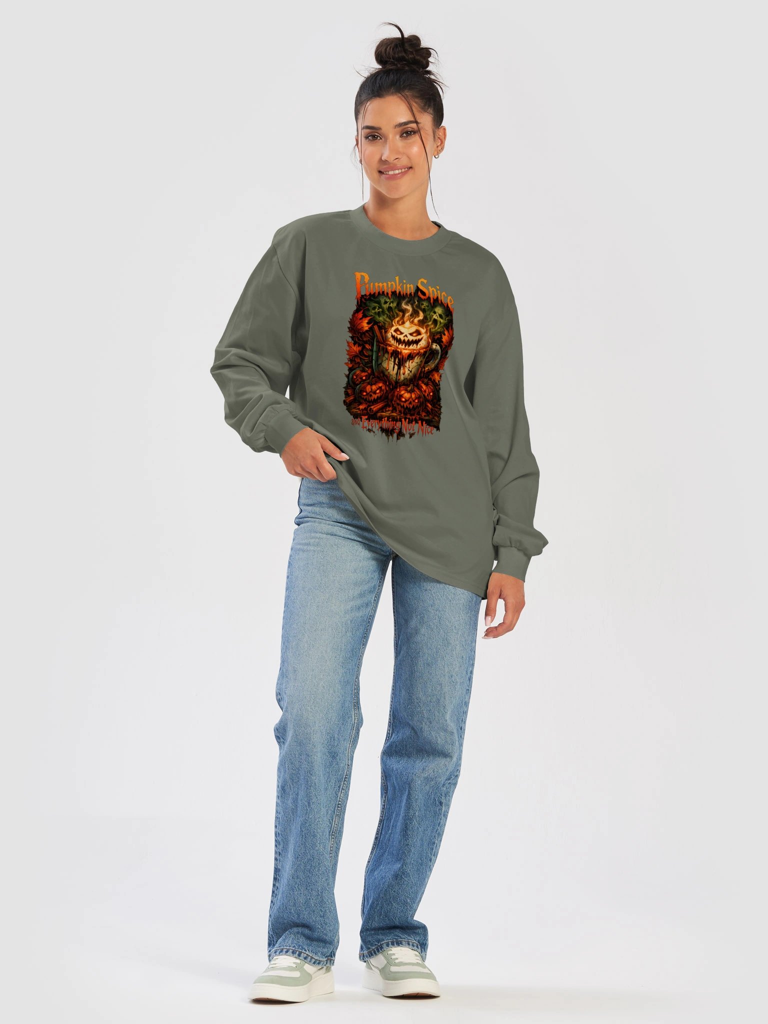 Pumpkin Spice & Everything Not Nice Halloween Tee product image (27)