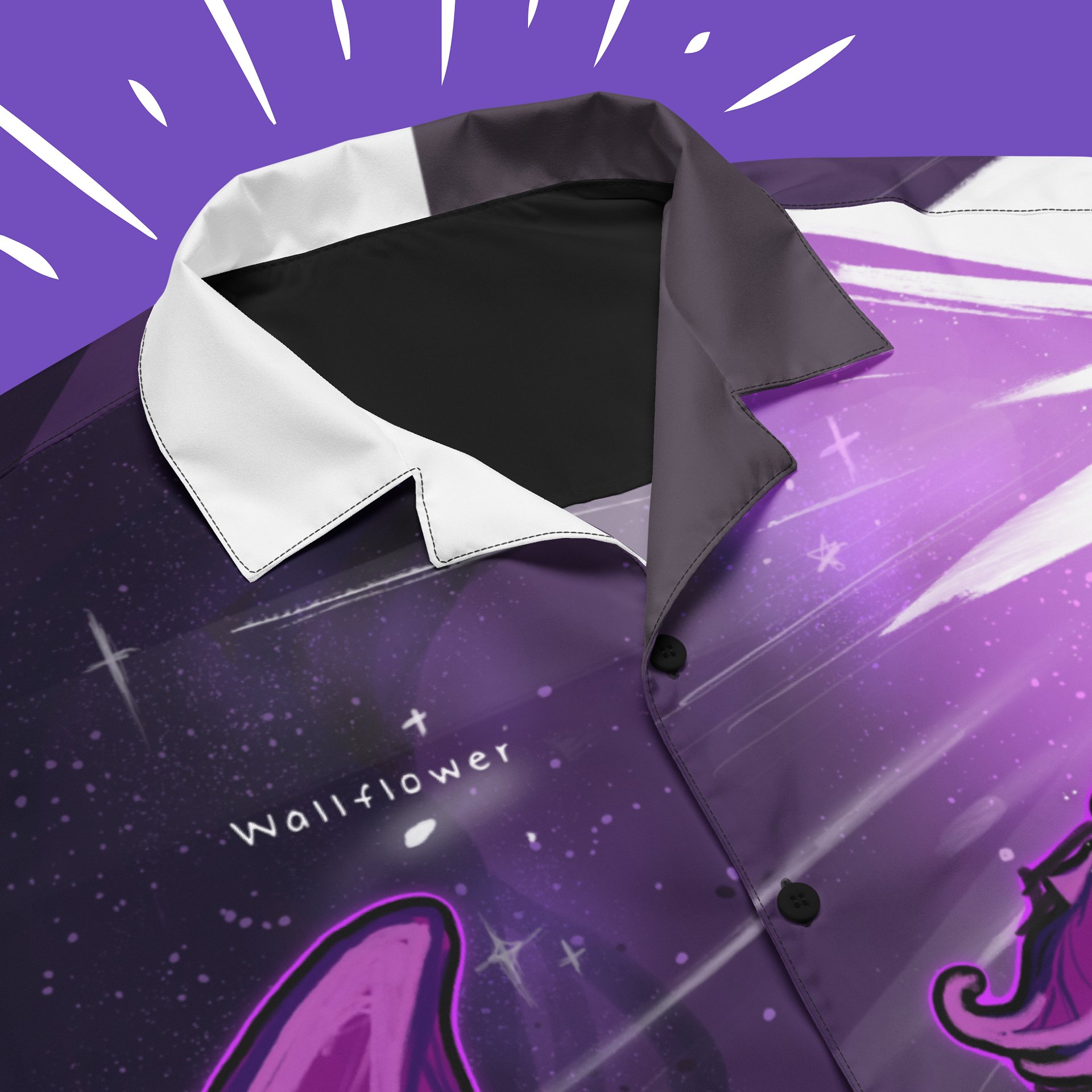 Asexual Subtle Pride Dragon Button Up Shirt product image (6)