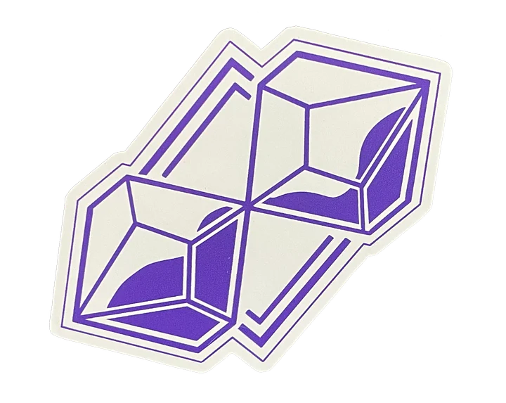JRWI Dice Sticker (Purple & White) product image (1)
