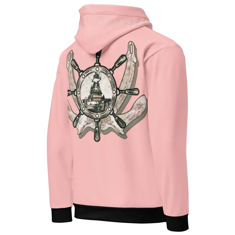 2 Anchor - Ship wheel & Tug CE (Pink) – Performance Marine Wear | Twin Anchor Apparel North Current Line product image (8)