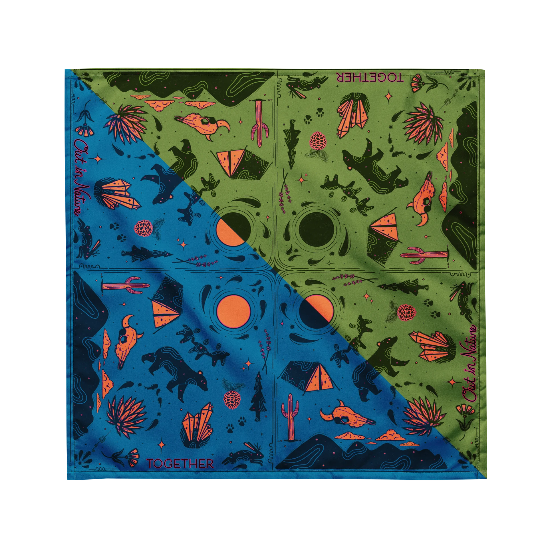 Out in Nature Bandana V2 — Symmetrical Desert Print product image (1)