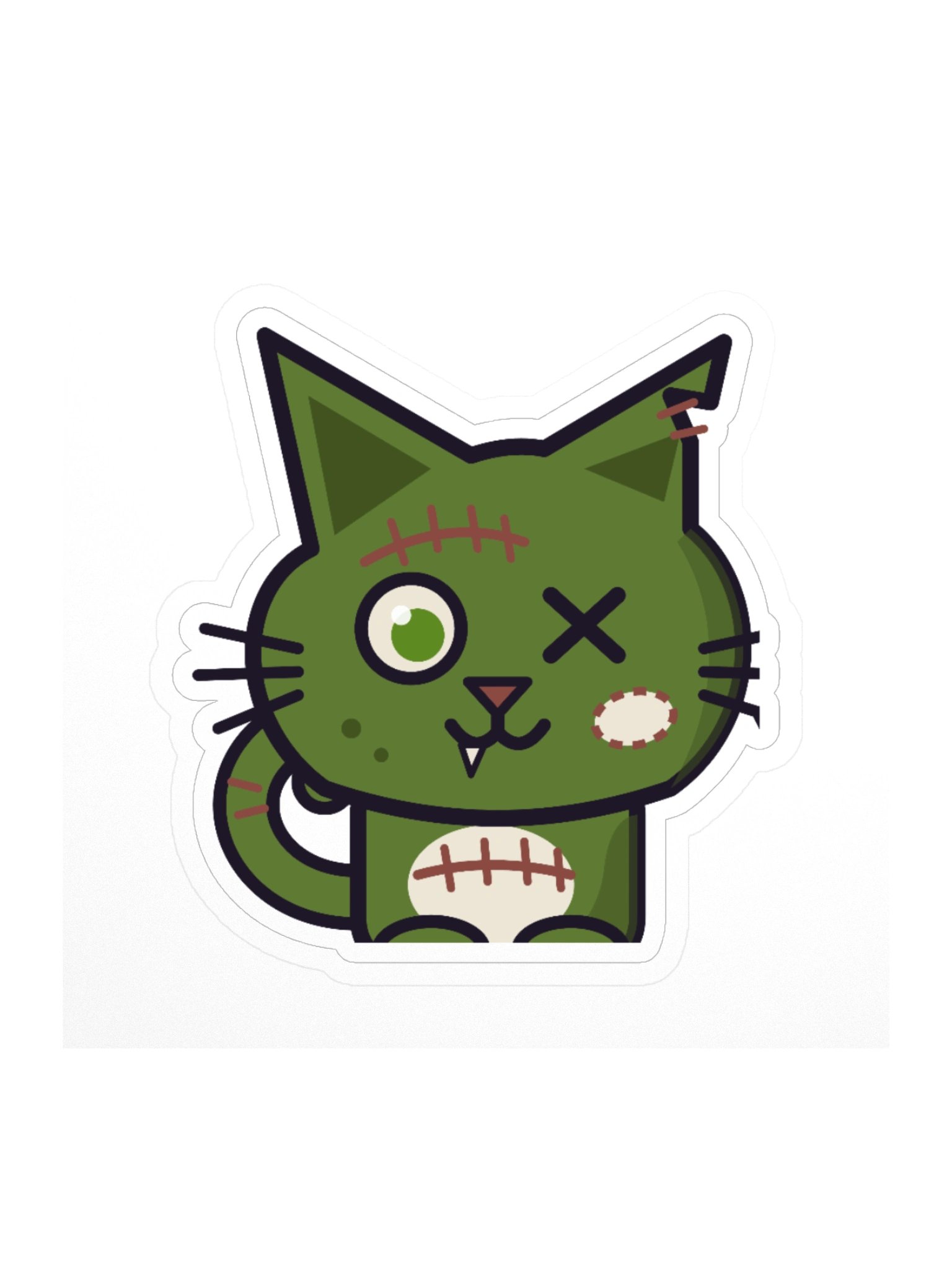 Nyanbie Idle Zombie Cat Laptop Sticker product image (1)