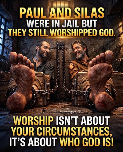 ⛓️️ Locked in chains, sitting in the inner prison, battered and bleeding, Paul and Silas did something the world could not co...