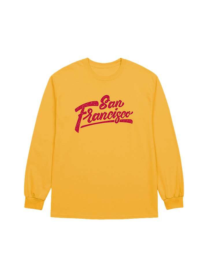 San Francisco Unisex Long Sleeve T-Shirt | Bold Red Script Design product image (1)