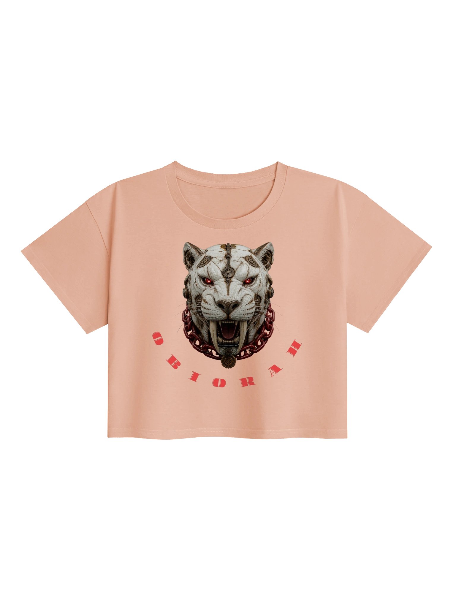 Mechanical White Tiger Red Eyes - Crop Top product image (1)