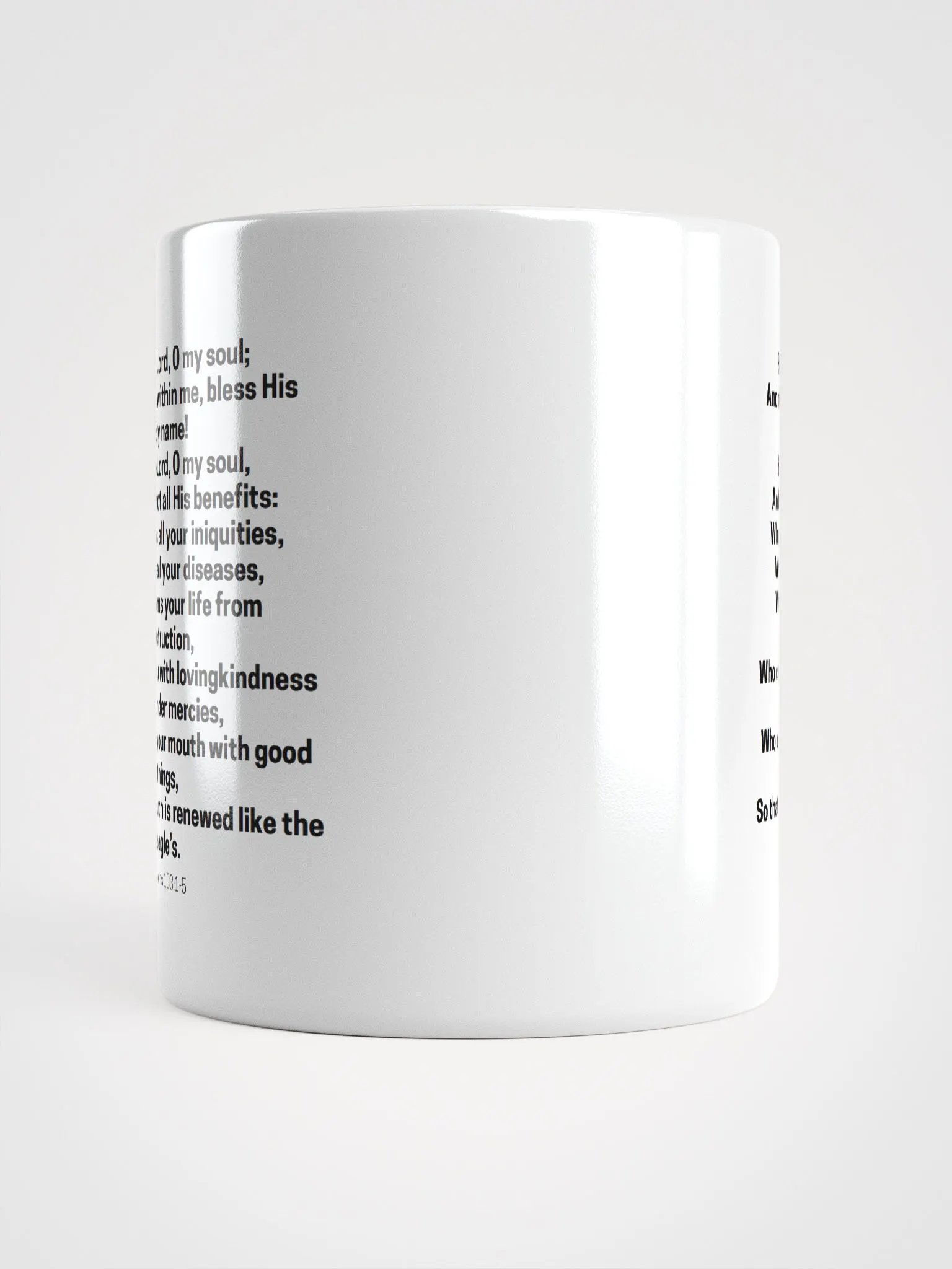 Bless The Lord O My Soul And All That Is Within Me Psalms 103:1-5 White Glossy Mug 11/15/20oz product image (5)