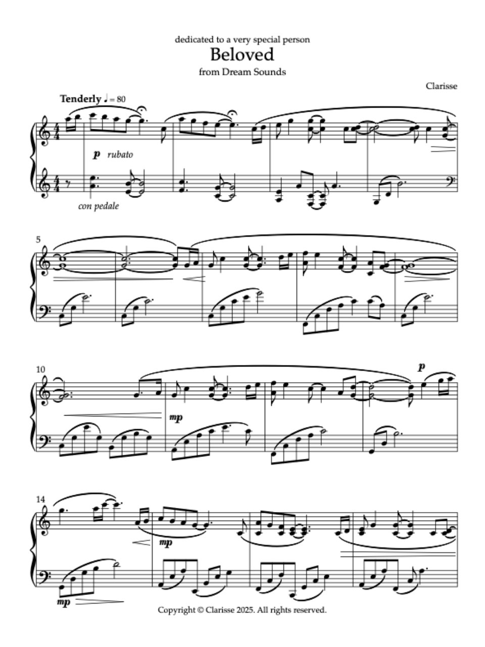 Beloved - Sheet Music product image (1)
