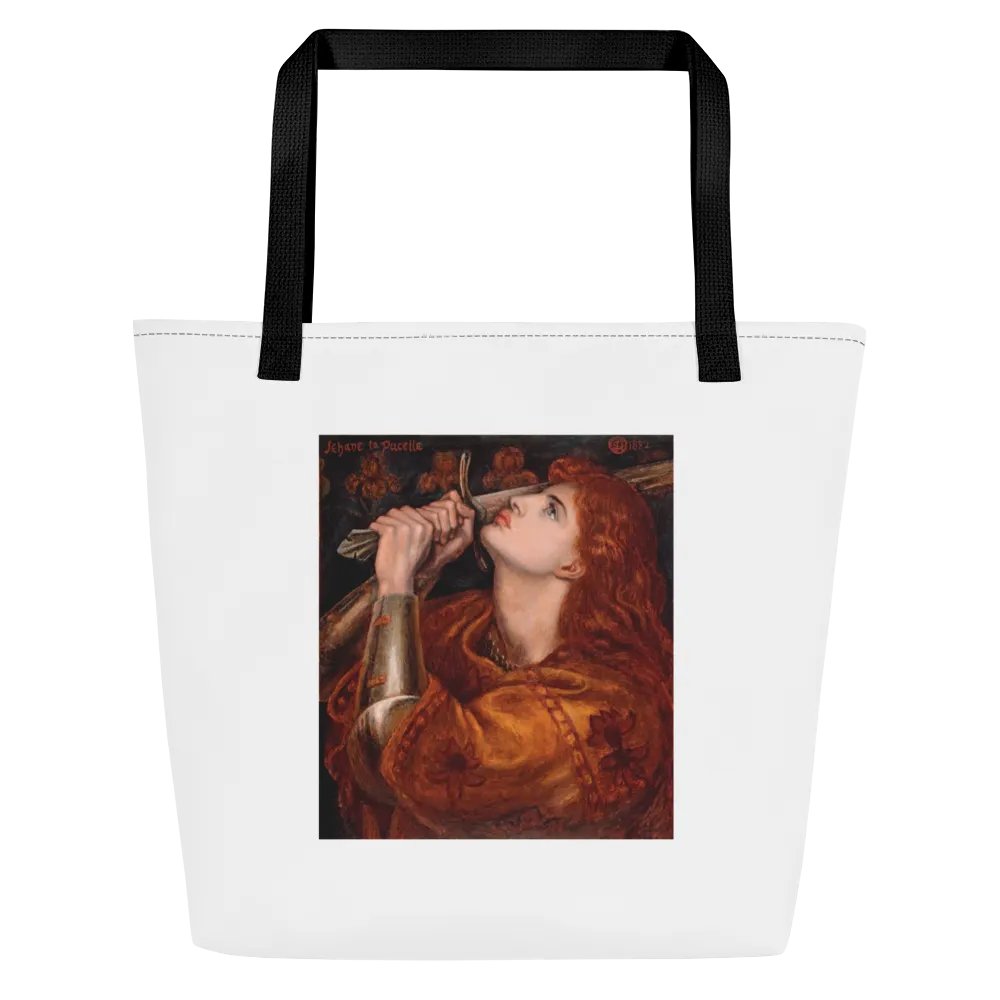 ''Joan of Arc'' by Rossetti Large Tote Bag w/ Pocket product image (1)