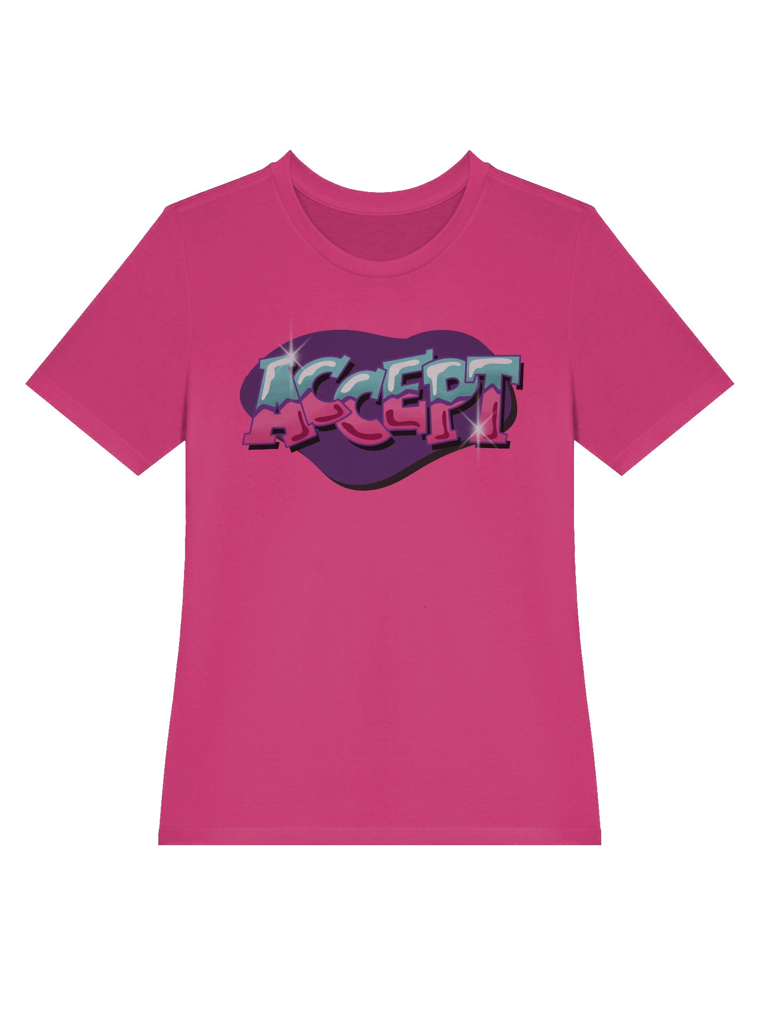 "ACCEPT" - Kawaiifiti Style - Women's Relaxed-fit T-Shirt (Light) product image (9)