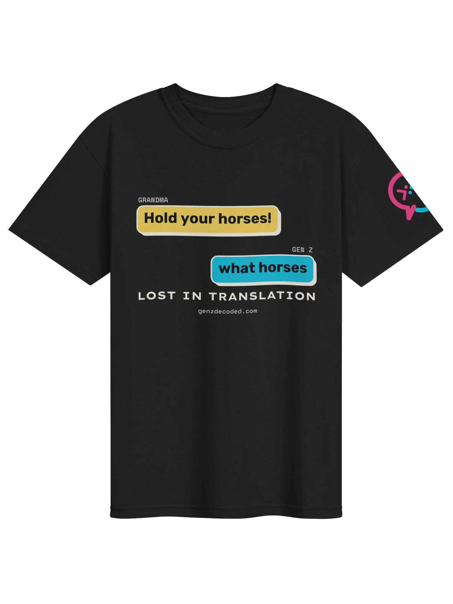 Hold Your Horses Tee, Black