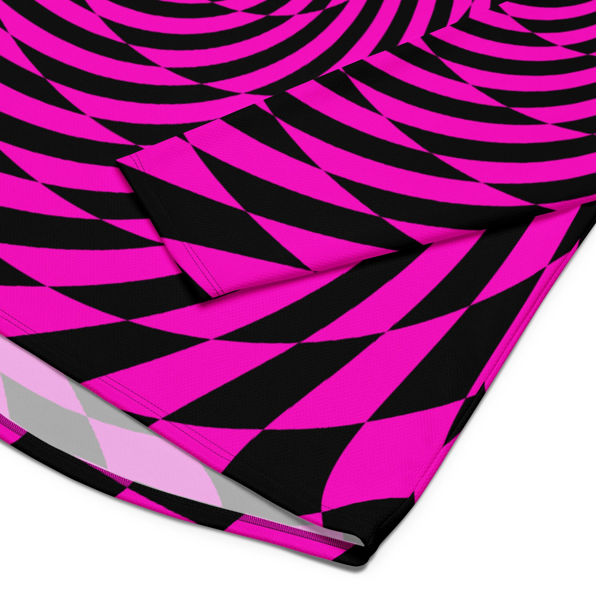 Psychedelic Spirals Rave Hockey Jersey, Trippy Festival EDM Shirt, Retro Checkers Swirl Y2K Fashion, Neon Pink Techno Dance Party Clothes product image (5)