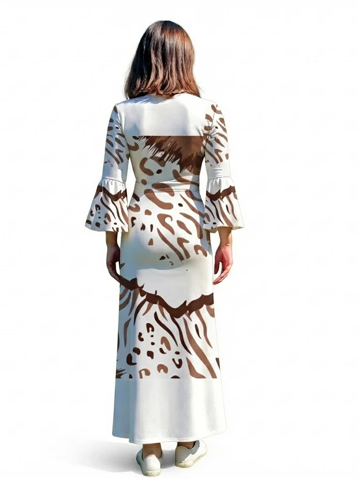Wild Instinct Abstract Print Wrap Maxi Dress product image (2)