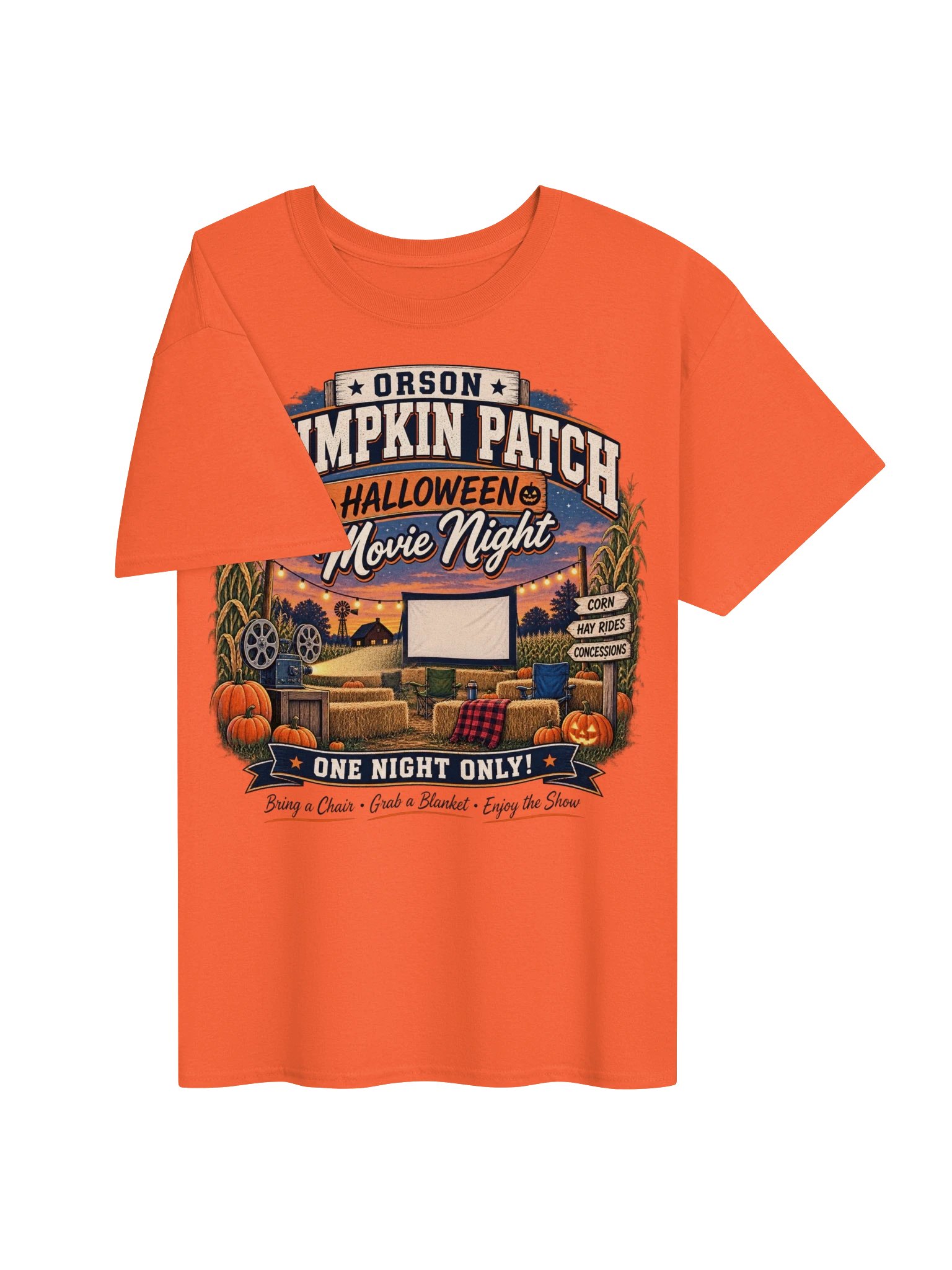 Orson Pumpkin Patch – Halloween Movie Night T-Shirt product image (3)
