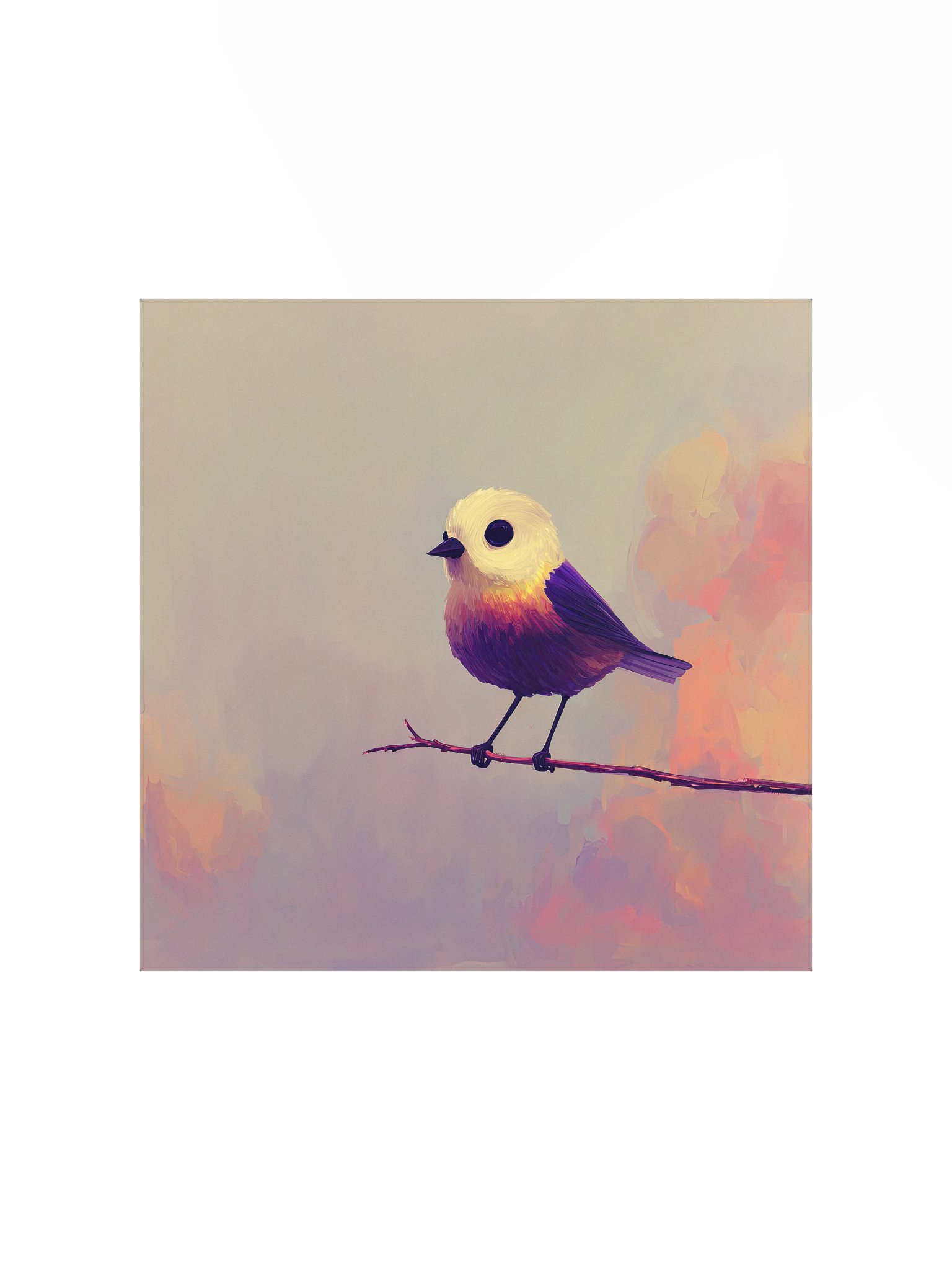 Purple Place: Whimsical Bird on Branch product image (3)