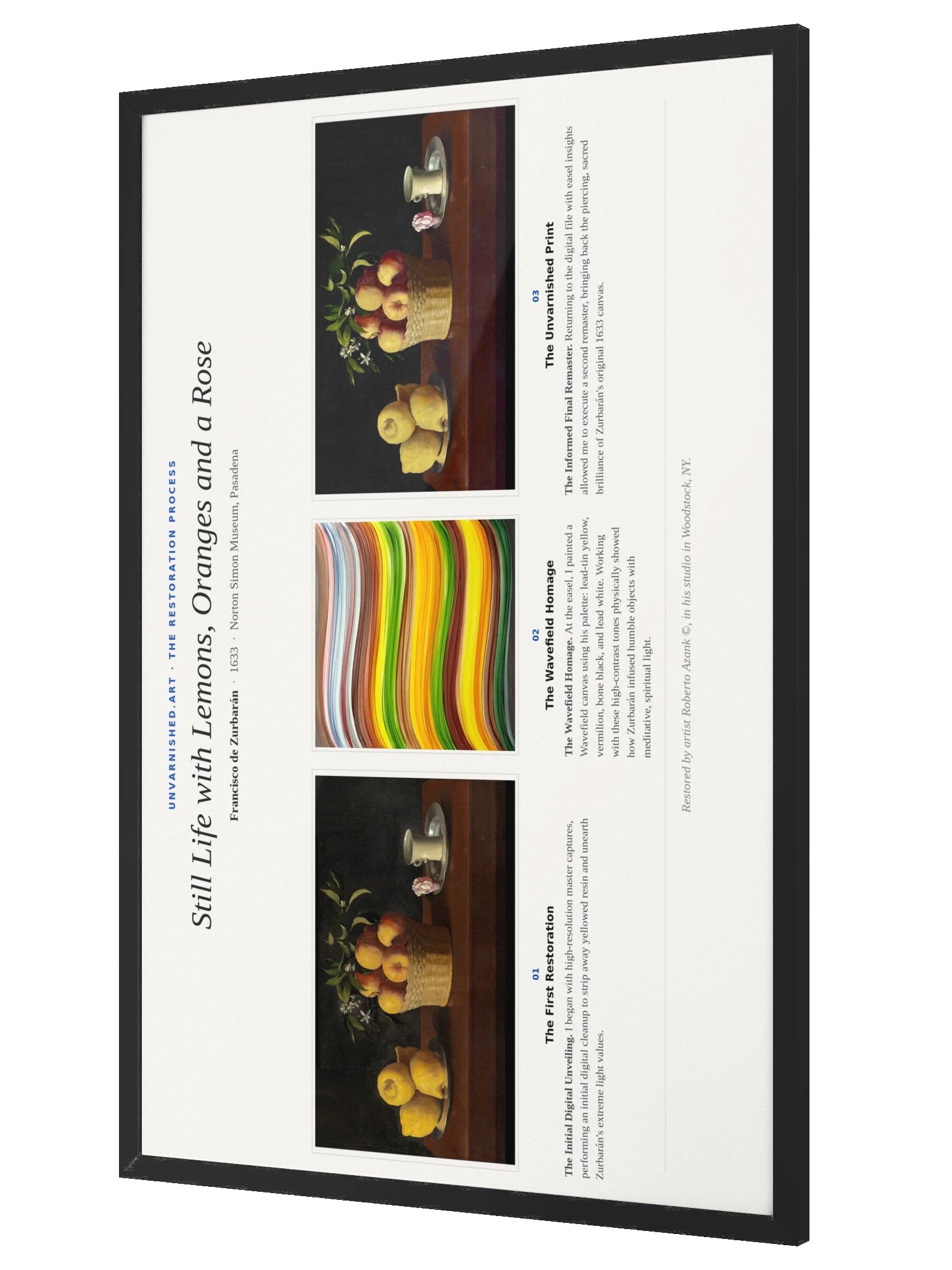 Still Life with Lemons, Oranges and a Rose — Framed Process Poster product image (3)