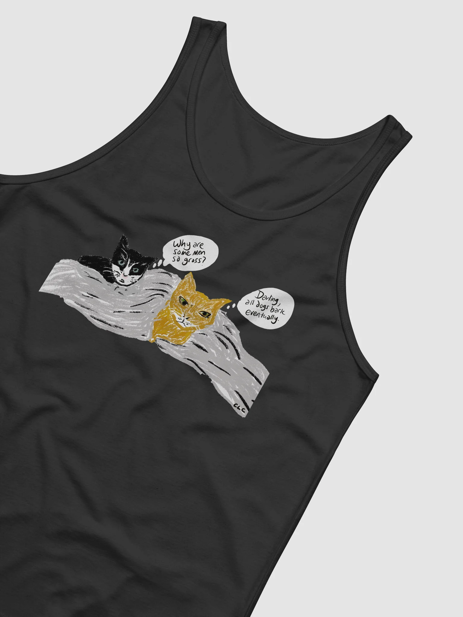 Kitties Thoughts on Men tank product image (14)