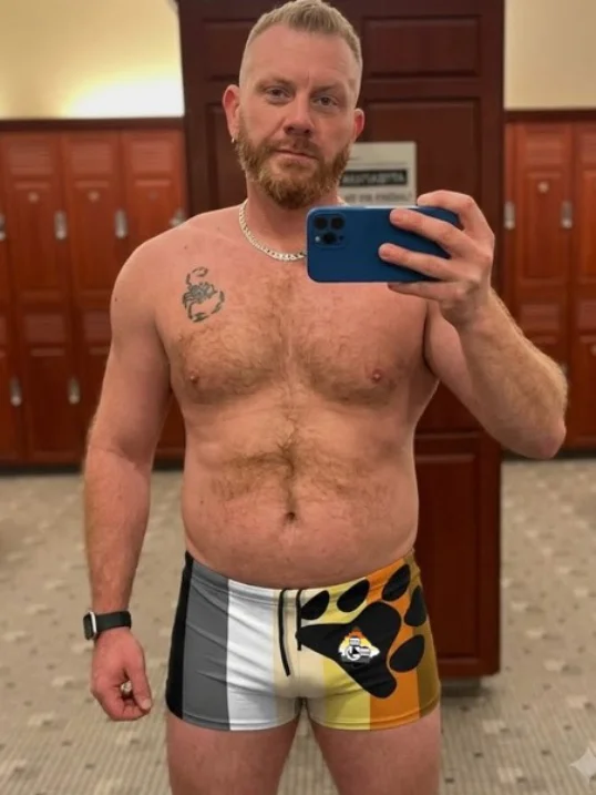 Bear Necessities Bear Pride Flag Swim Shorts product image (2)