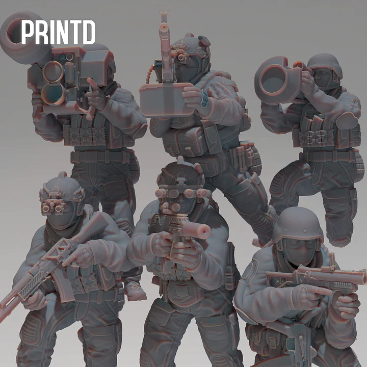 Ukrainian Special Forces - Modern Warfare Wargame Hobby Resin Scale Models product image (1)