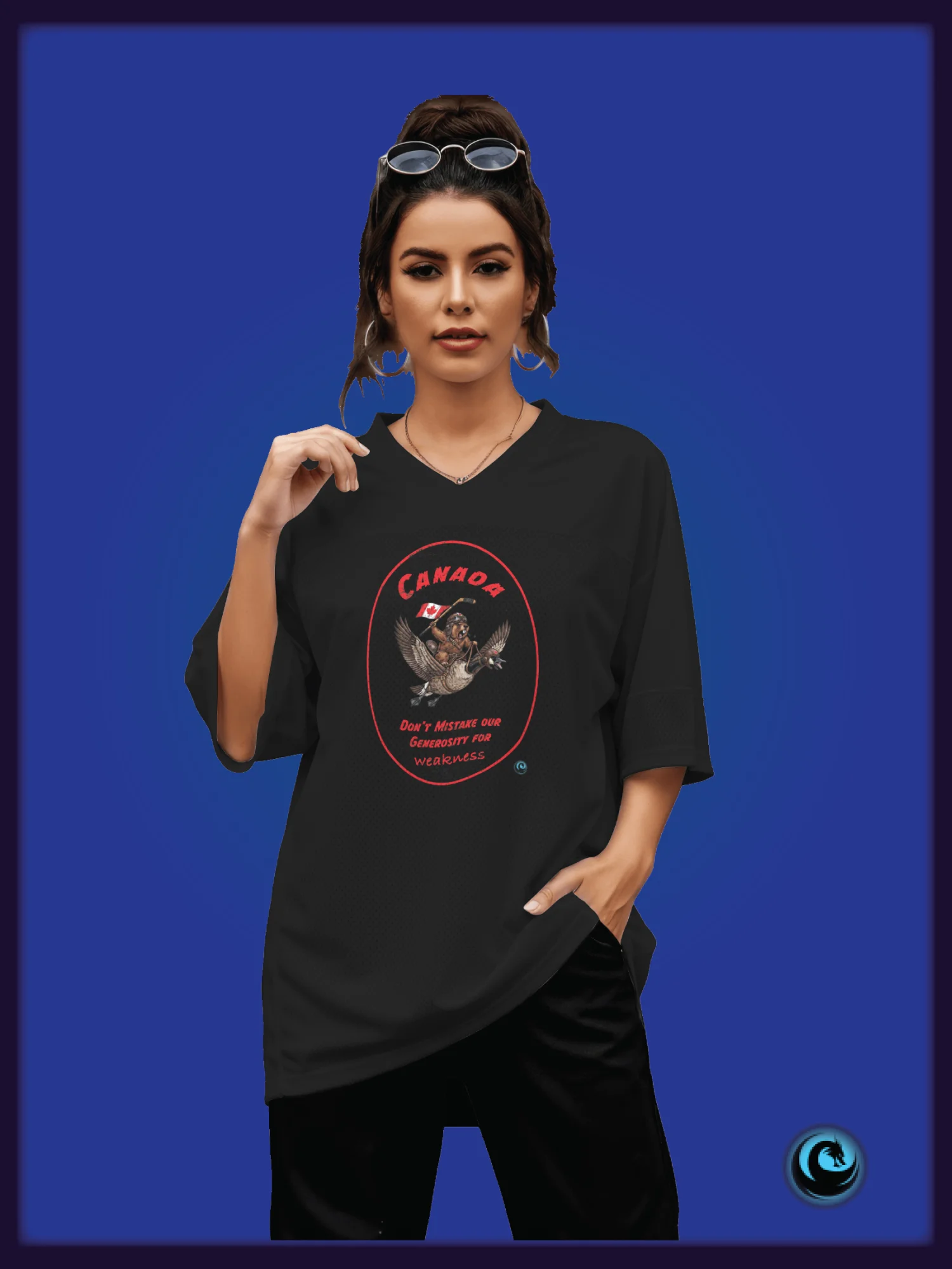 "Don't Mistake Our Generosity" Canada Goose Humor T-Shirt – Vintage Beaver Tee product image (1)