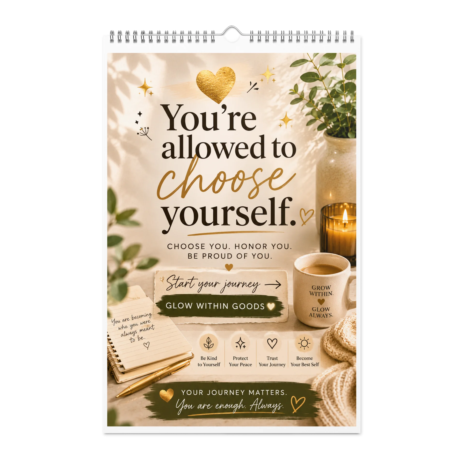 Glow Within Goods™ Affirmation Calendar: 365 Days of Purpose product image (3)
