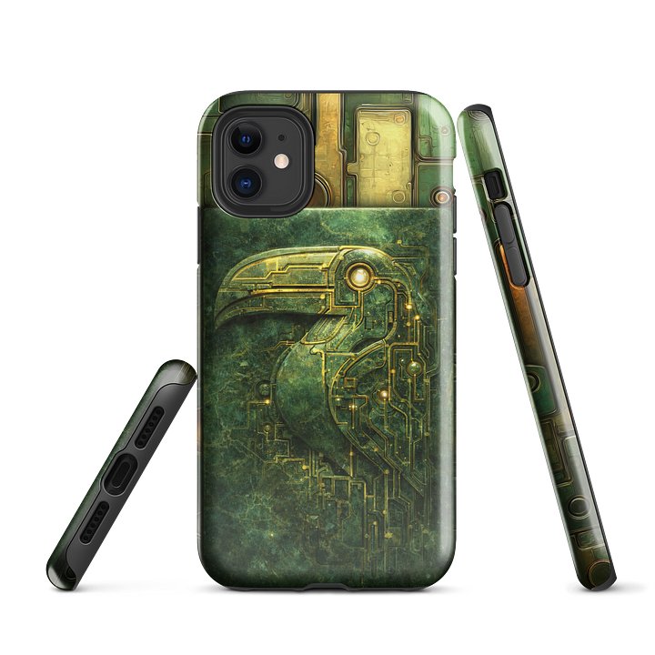 Gilded Avian iPhone Case – Cybernetic Bird Circuit Design product image (1)