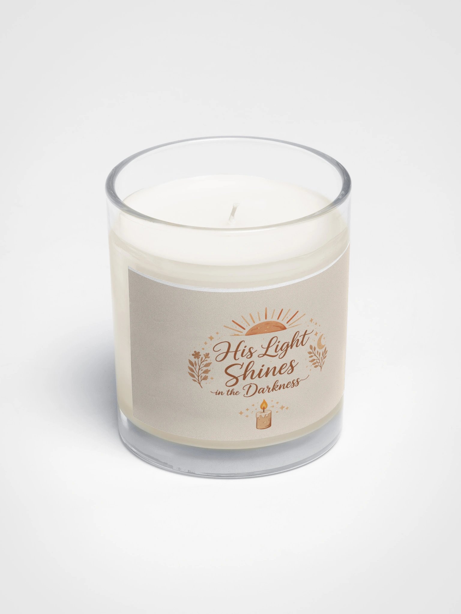 His Light Shines in the Darkness Boho-Style Candle product image (2)