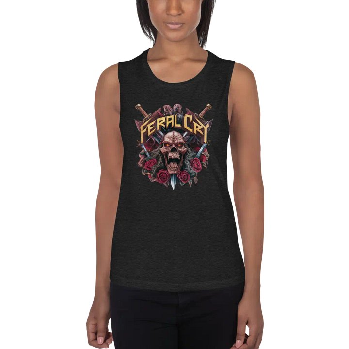 Feral Cry Demonic Skull Women's Muscle Tank product image (2)