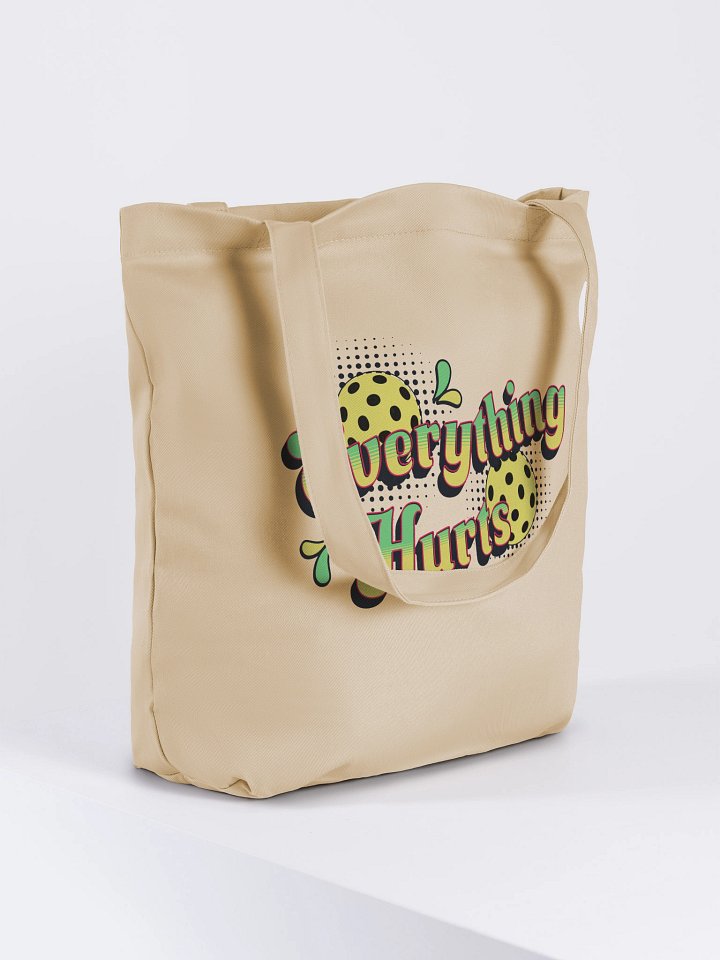 Everything Hurts Pickleball Vibrant Eco-Friendly Tote Bag product image (4)