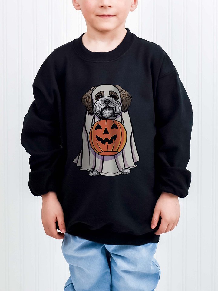 Halloween Shih Tzu(Brown & White) Youth Sweatshirt product image (1)