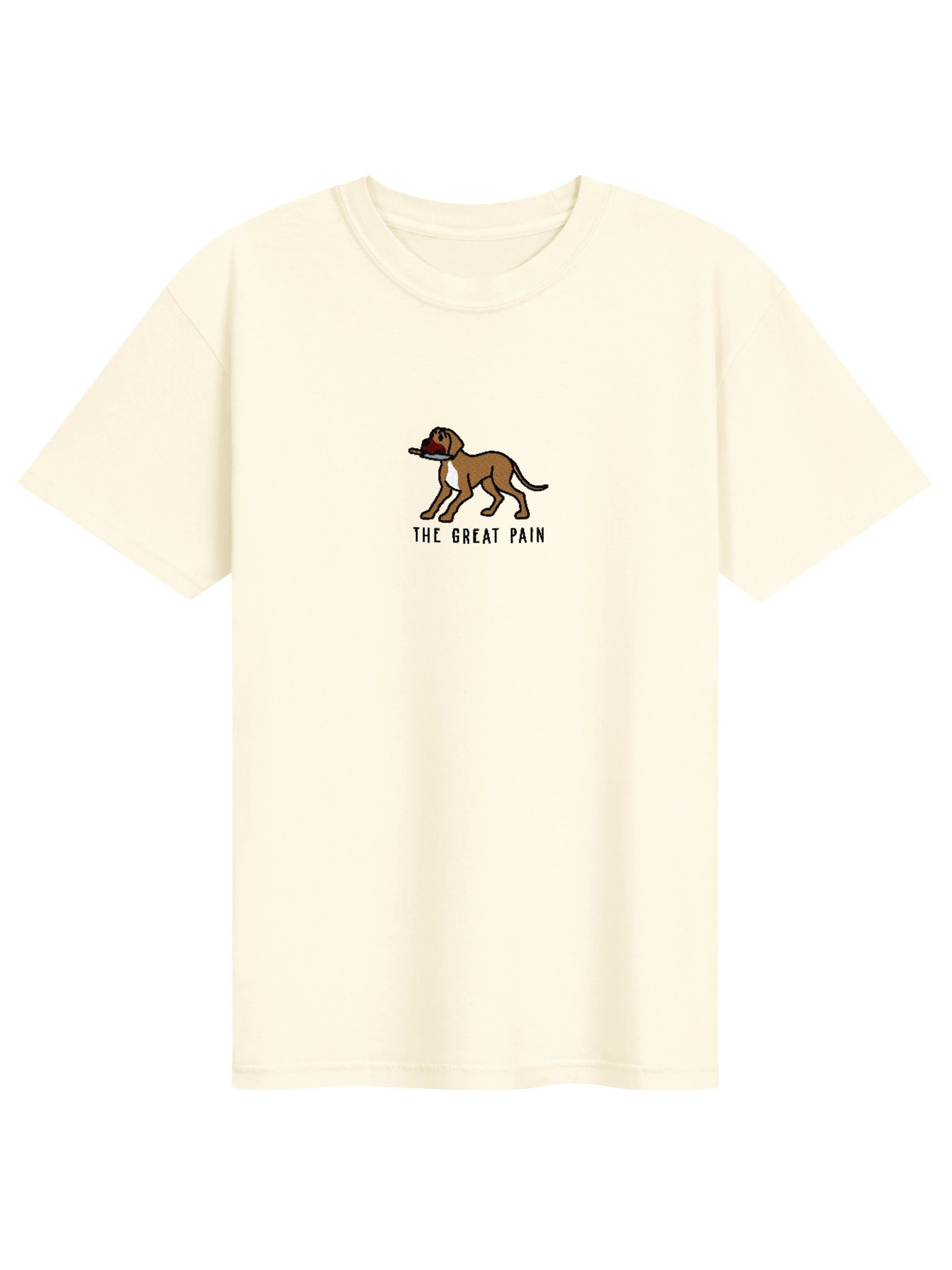 The Great Pain Funny Chibi-Style Embroidered T-Shirt for Great Dane(Tan) Owners product image (109)