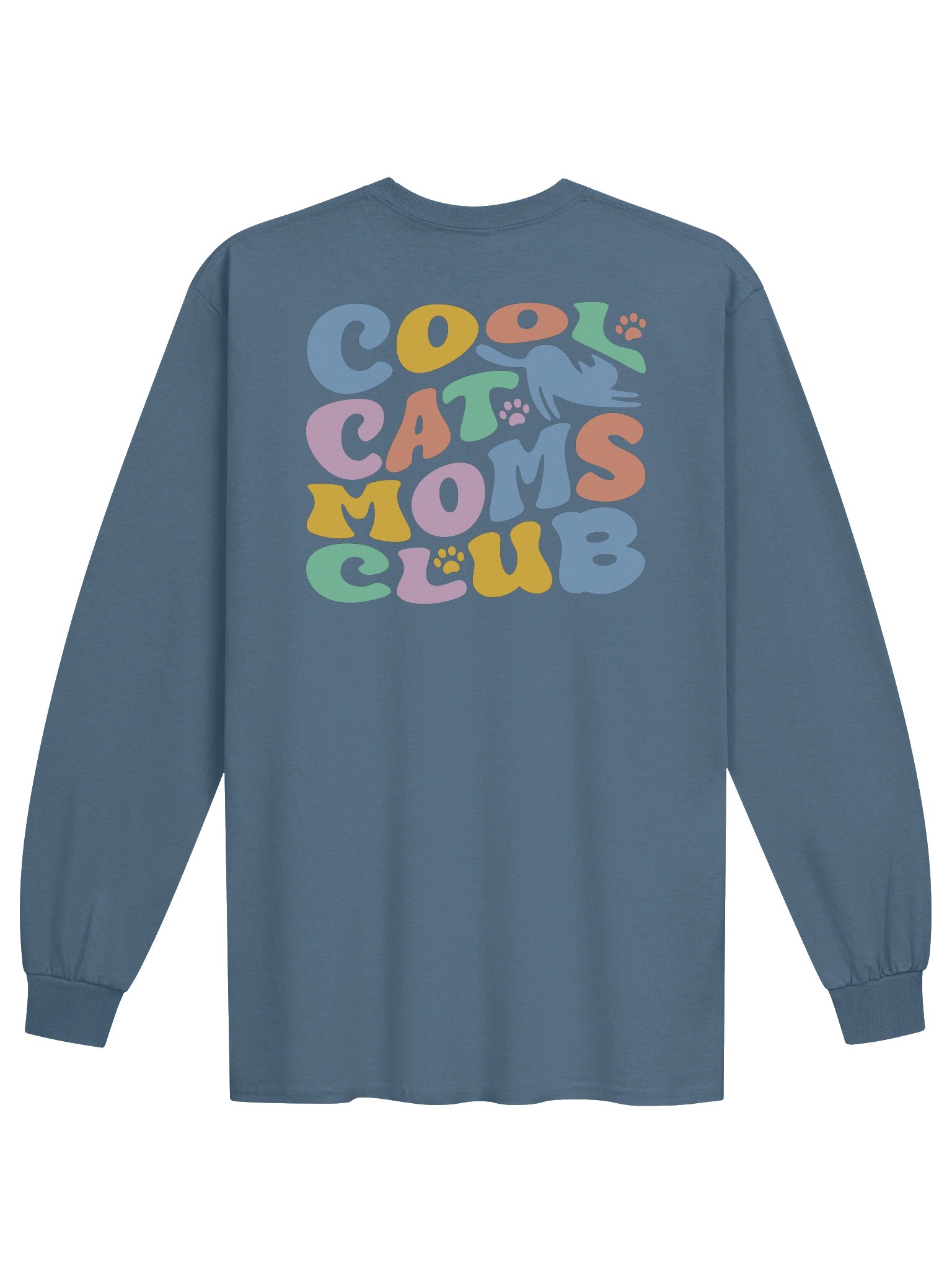 Cool Cat Moms Club 2 (Back Print) - Unisex Adult Long Sleeve T-shirt product image (1)