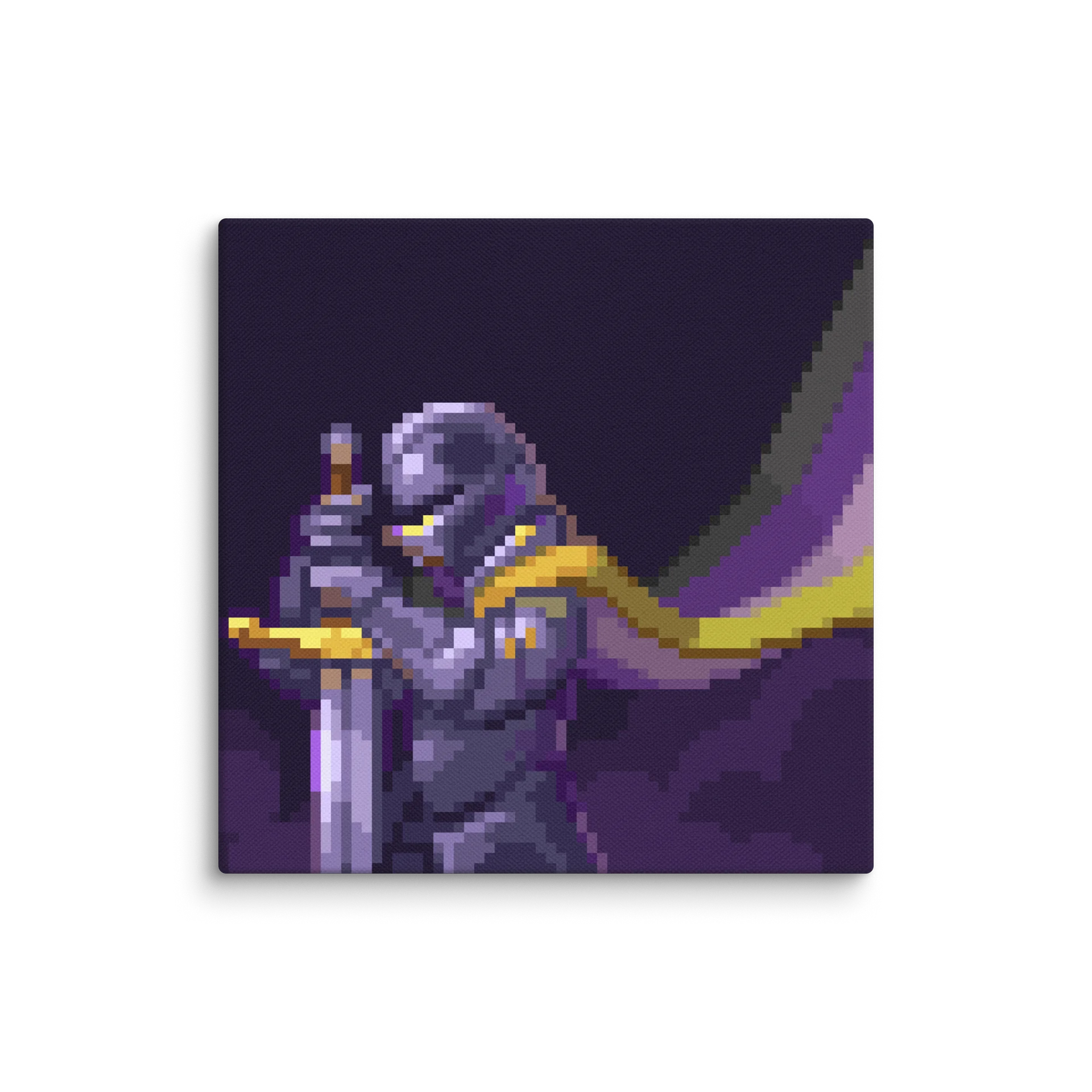 Non-Binary Knight Pixel Art Canvas Print product image (1)