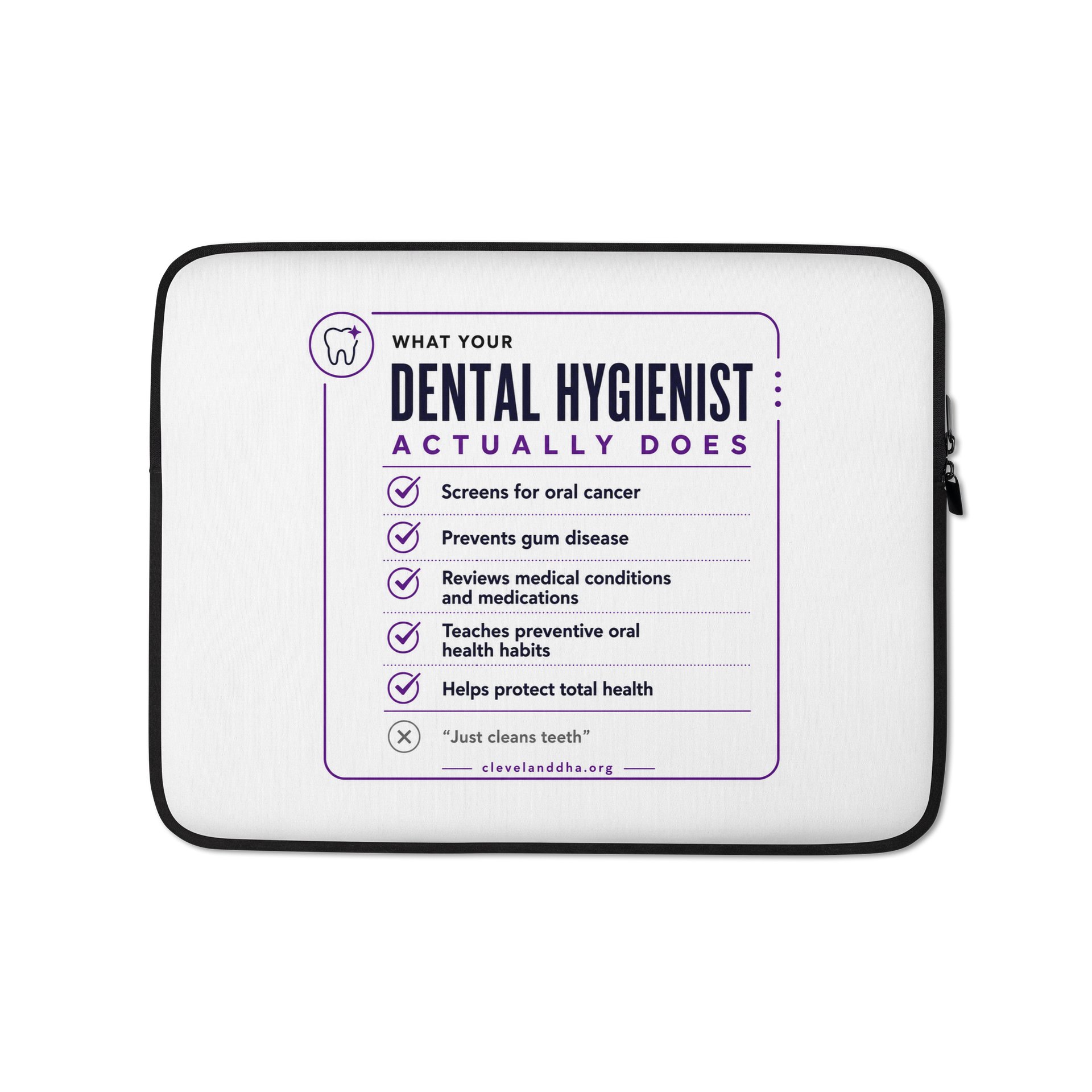 Beyond Just Cleans Teeth Laptop Sleeve
