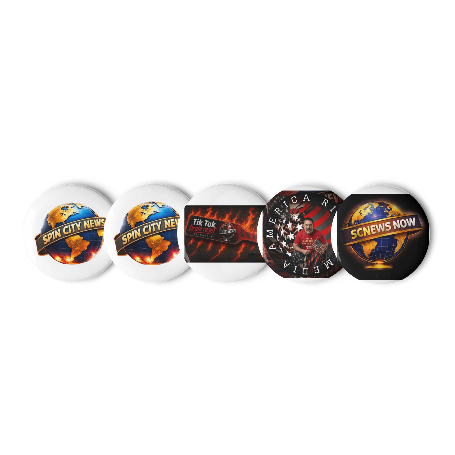 Spin City News Pin Button Set product image (1)