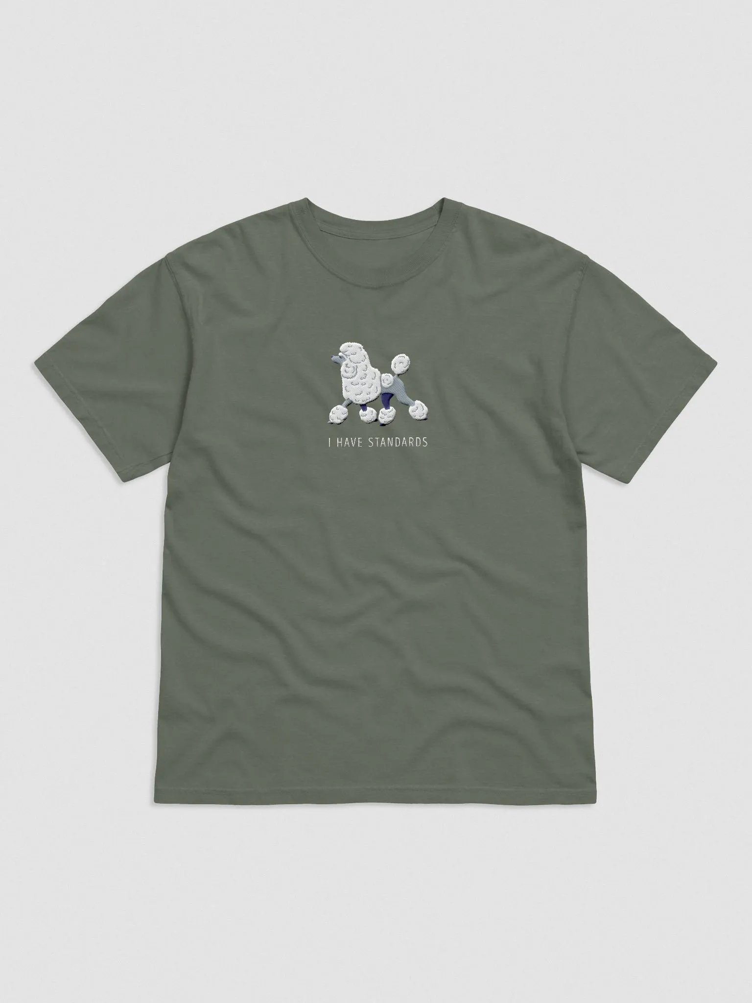 I Have Standards T-Shirt(Embroidered) of a Standard Poodle(White) product image (4)