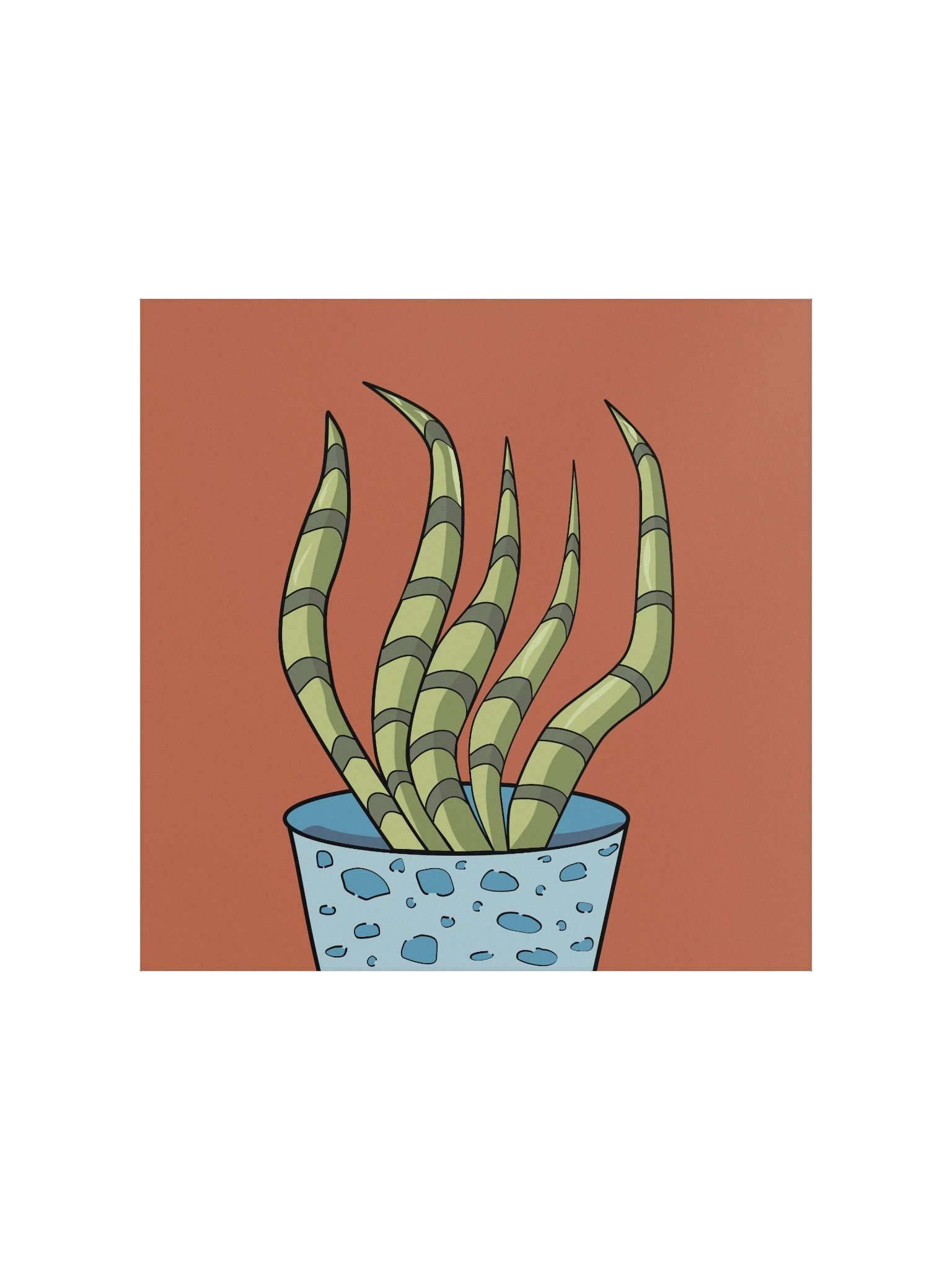 The Snake Design - Dancing Succulent Archival Poster product image (1)