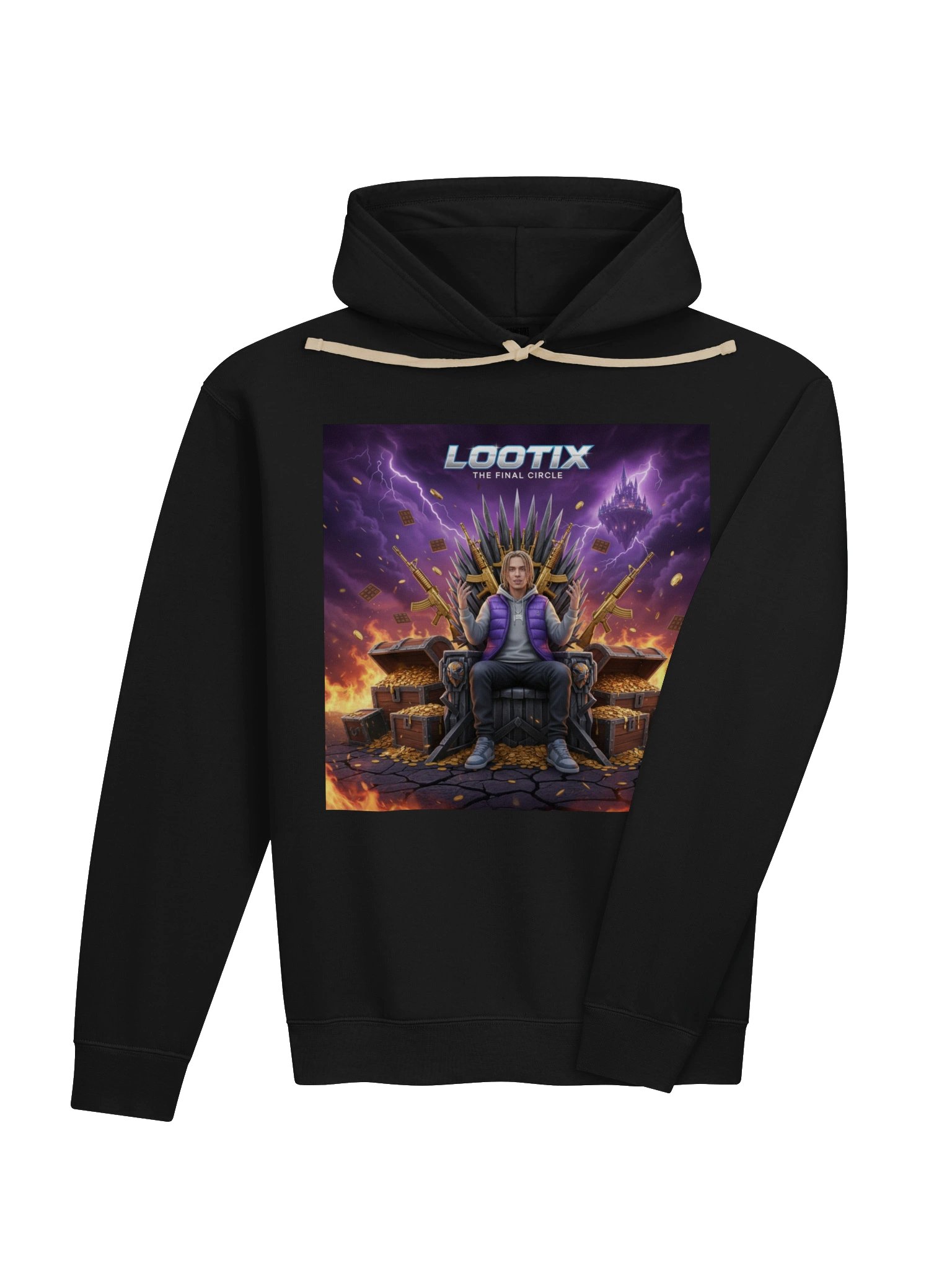 Lootix Limited Edition Premium Hoodie – Heavyweight Gaming Fleece Pullover product image (4)