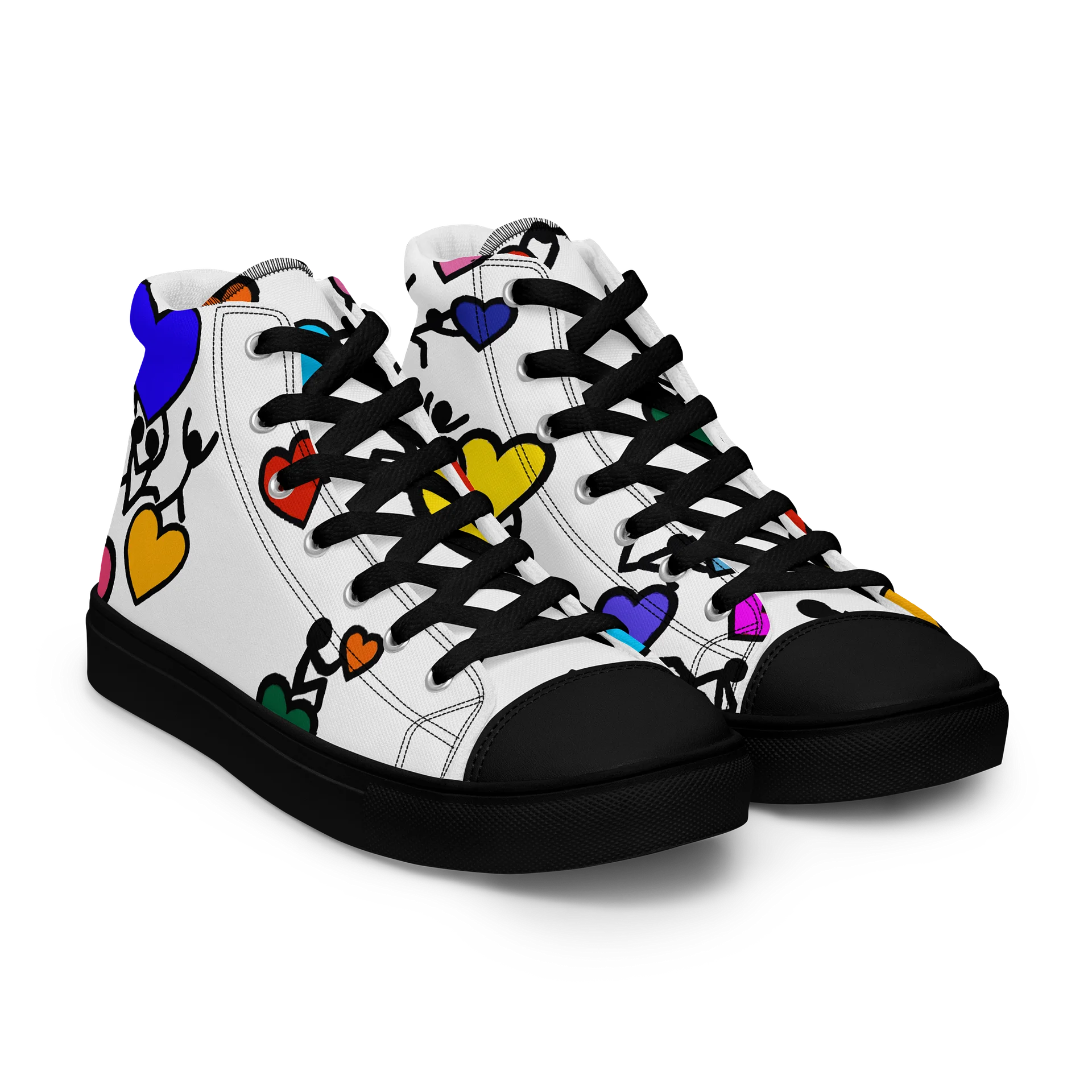Love in Colour // Man's Canvas Art High Tops product image (8)
