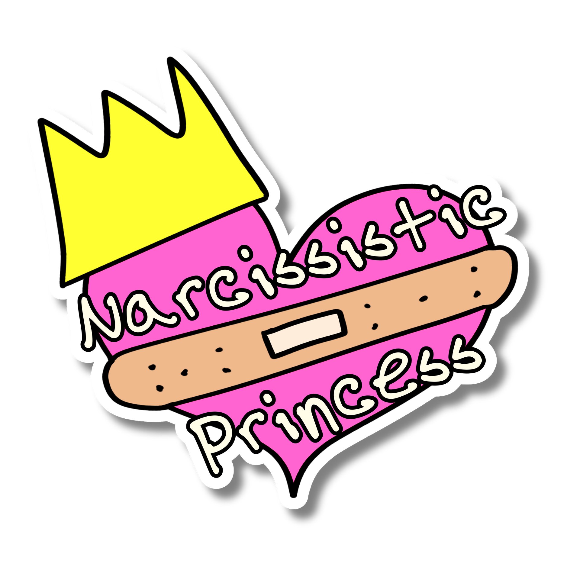 "Narcissistic Princess" Vinyl Sticker product image (3)