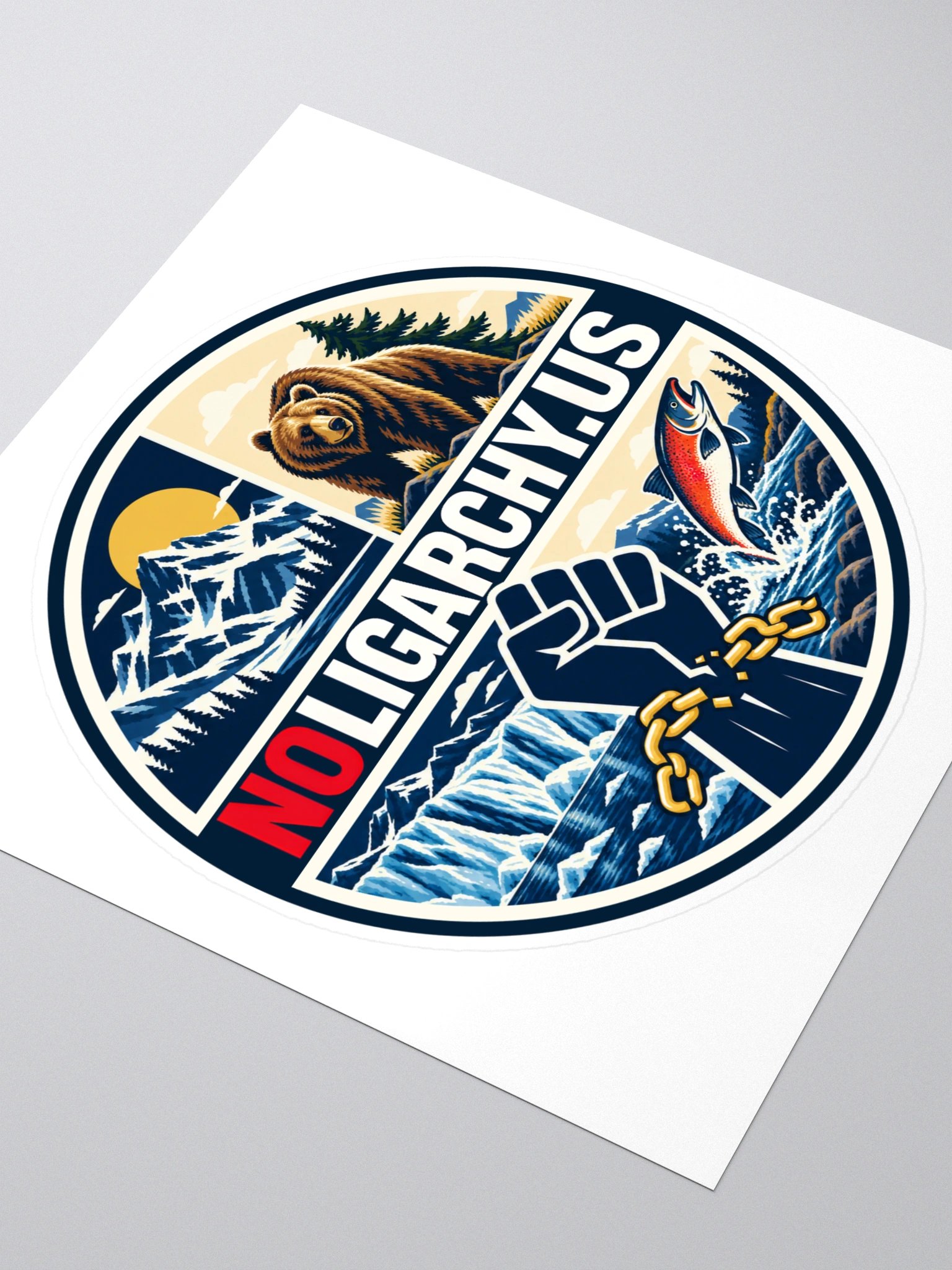 Alaska NOLIGARCHY.US sticker product image (3)
