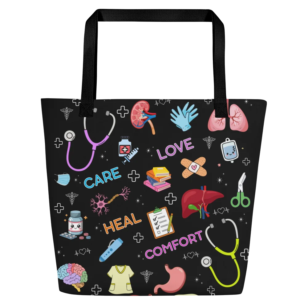 Nursing Student Tote Bag | Medical Print Nurse Bag for Nursing School & Clinicals Nurse Sarah ® product image (3)