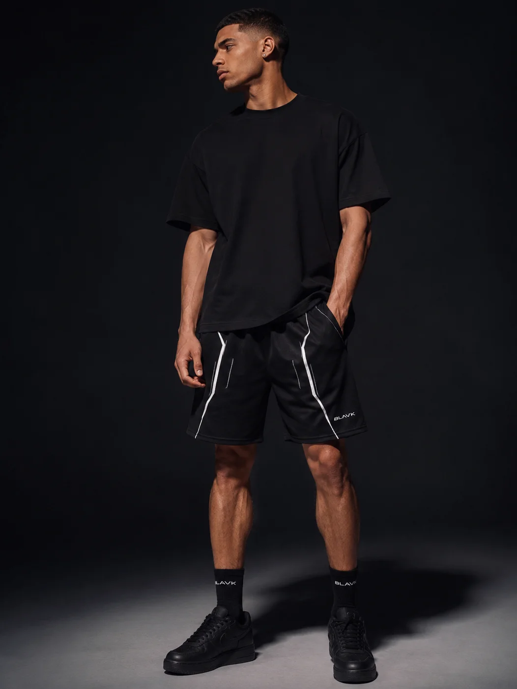 BLAVK SHARP LINE SHORTS — DROP 01 product image (5)