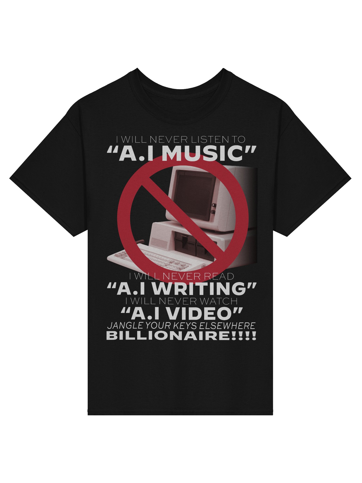I WILL NEVER LISTEN TO AI MUSIC product image (1)