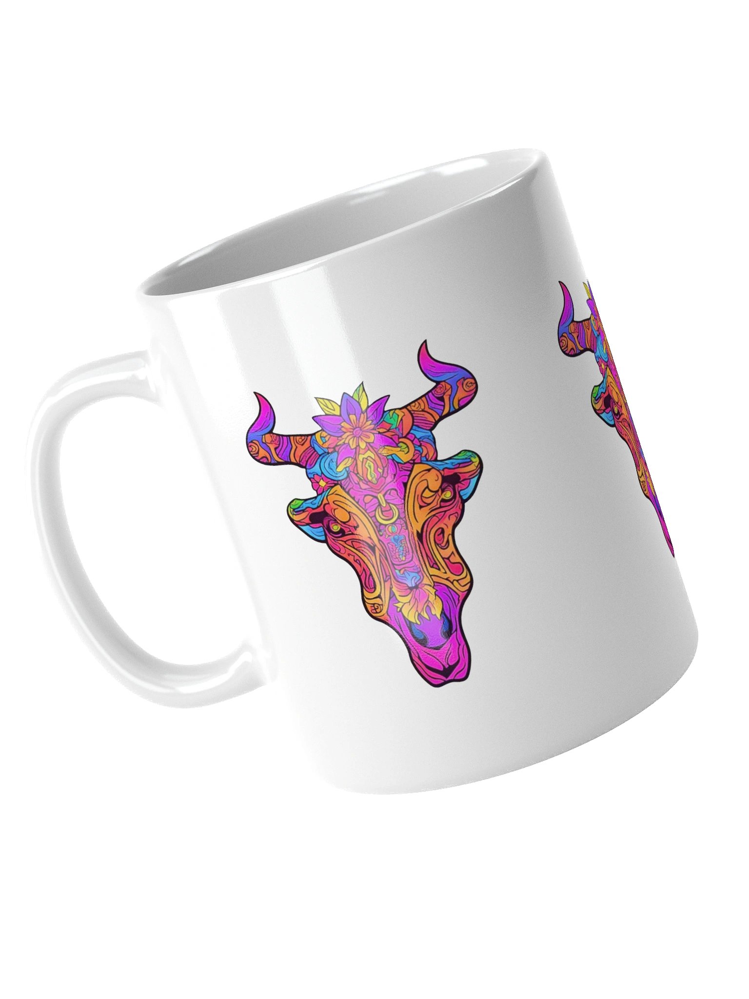 Neon Bull Skull - Coffee Mug product image (4)