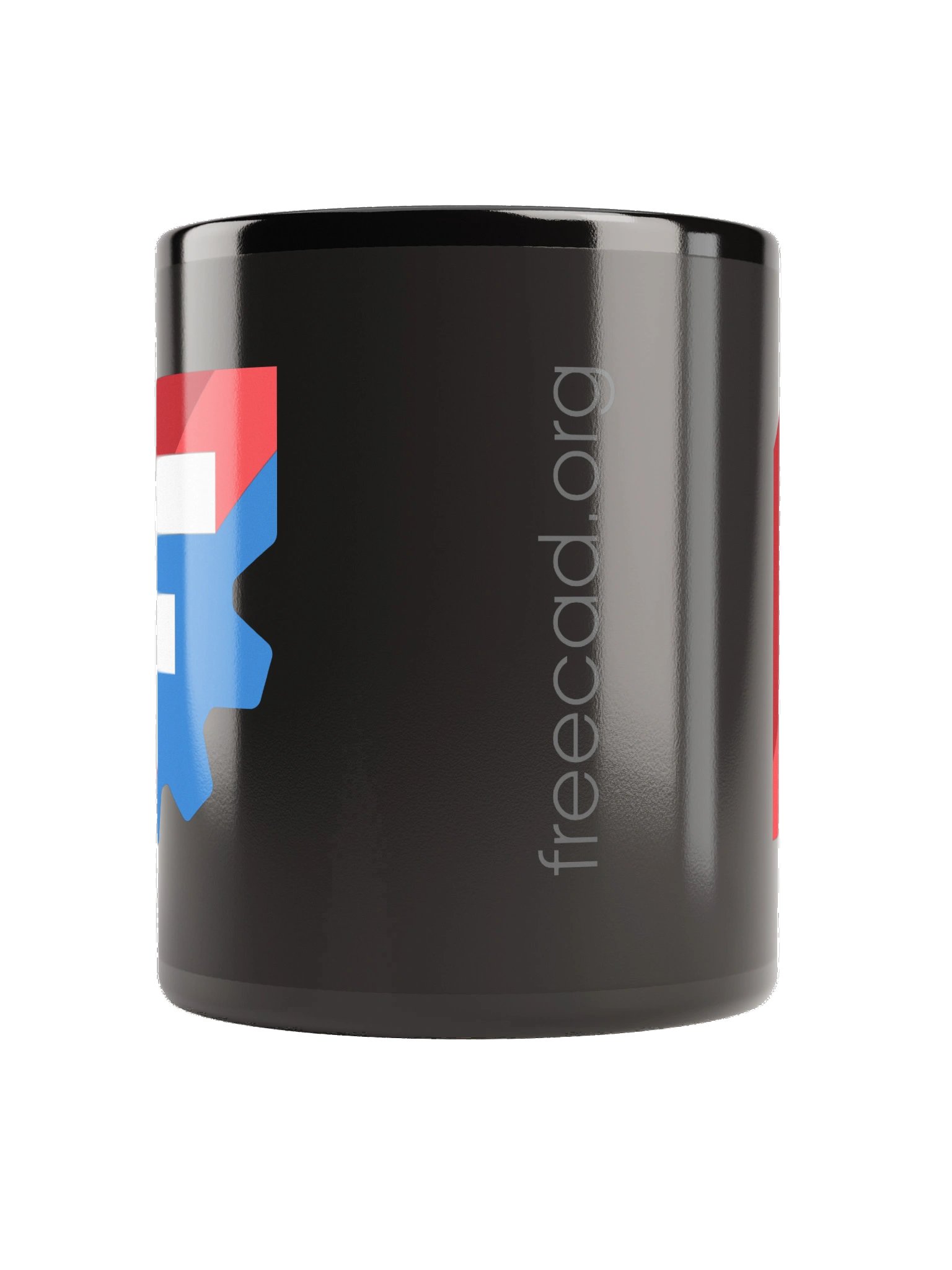 FreeCAD Ceramic Logo Mug - Black product image (2)