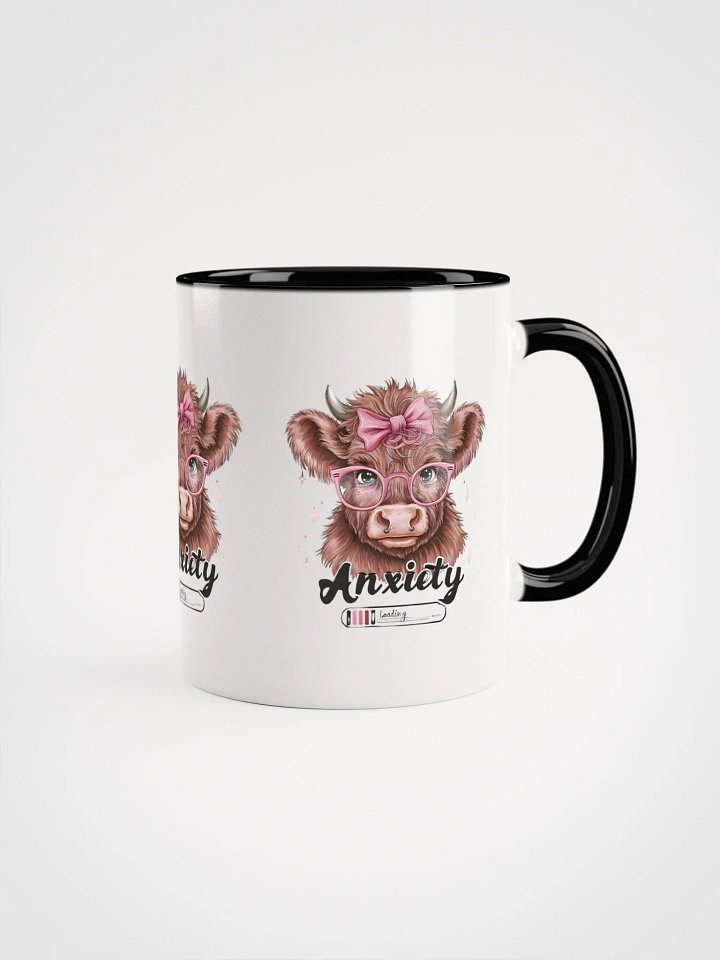 Anxiety Loading Coffee Mug – Funny Heifer Cow Design – Humorous Animal Lover Gift product image (1)