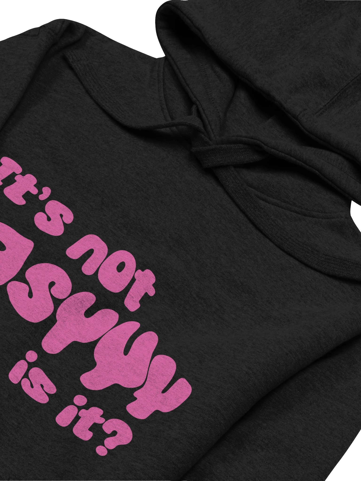 NOT EASY – PINK TEXT HOODIE product image (3)