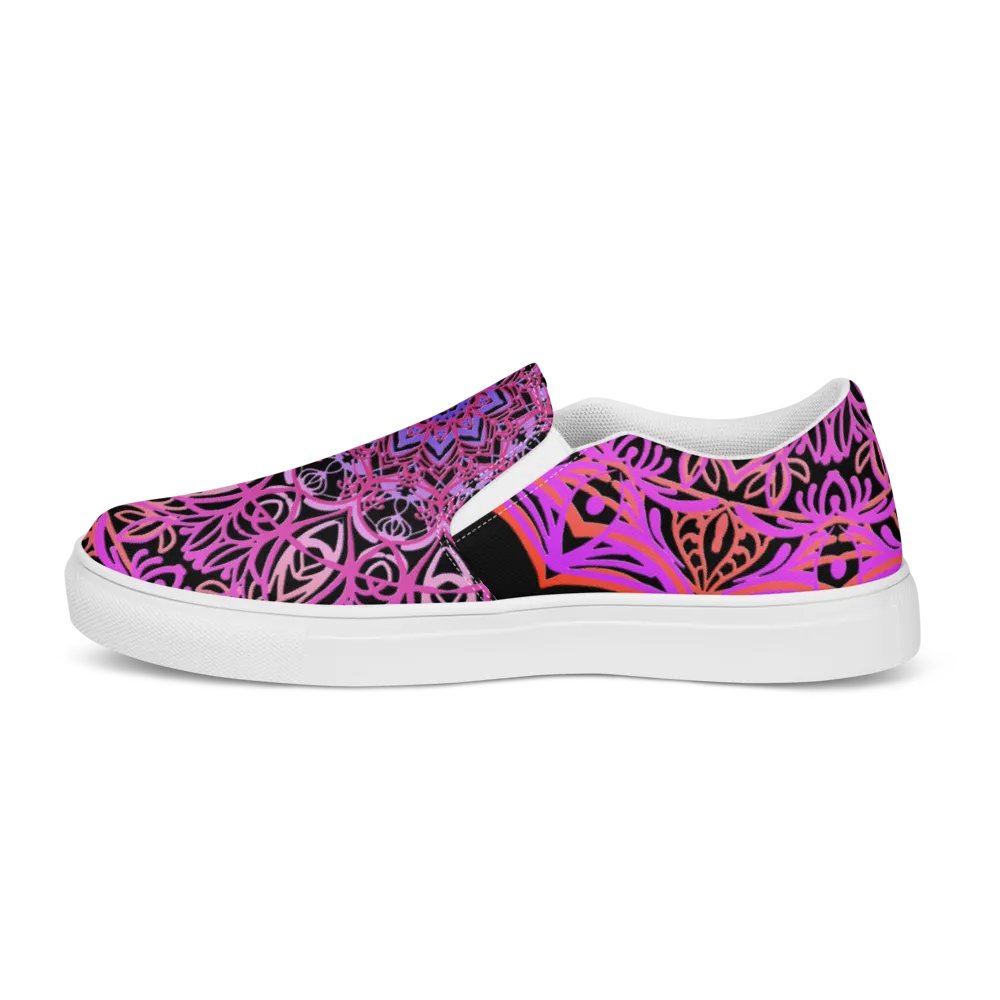 Symmetrical Serenity Mandala Canvas Shoes product image (11)